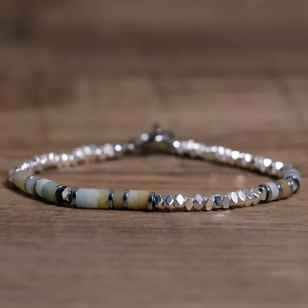 Sleek Hematite & Stainless Steel Bracelet