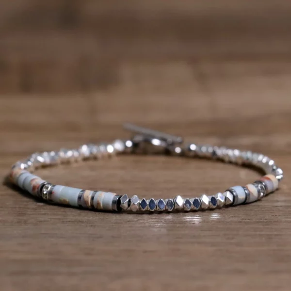 Sleek Hematite & Stainless Steel Bracelet