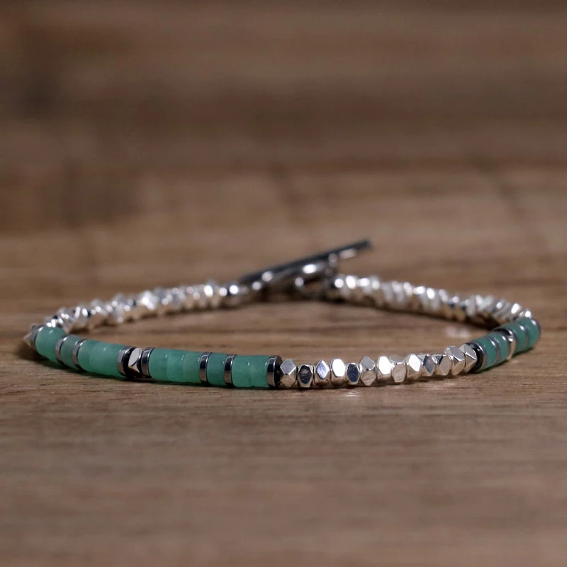Sleek Hematite & Stainless Steel Bracelet - Image 19