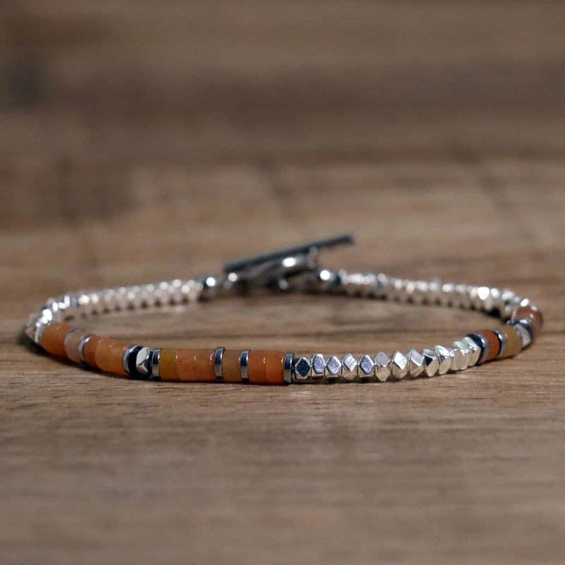 Sleek Hematite & Stainless Steel Bracelet - Image 18