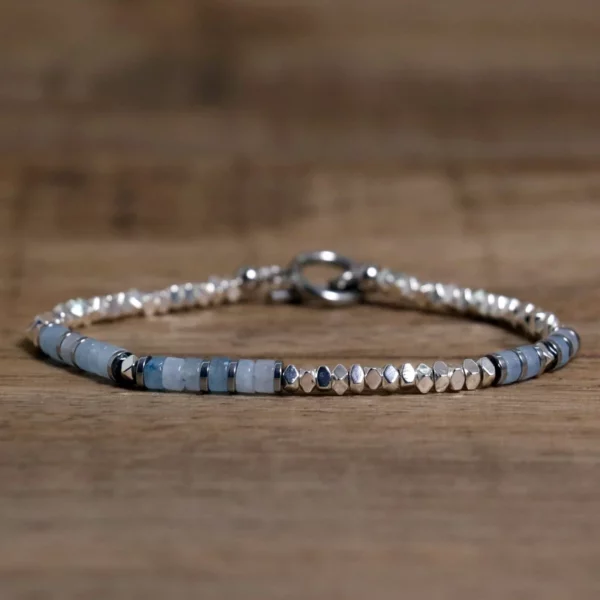 Sleek Hematite & Stainless Steel Bracelet