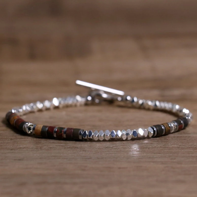 Sleek Hematite & Stainless Steel Bracelet - Image 12