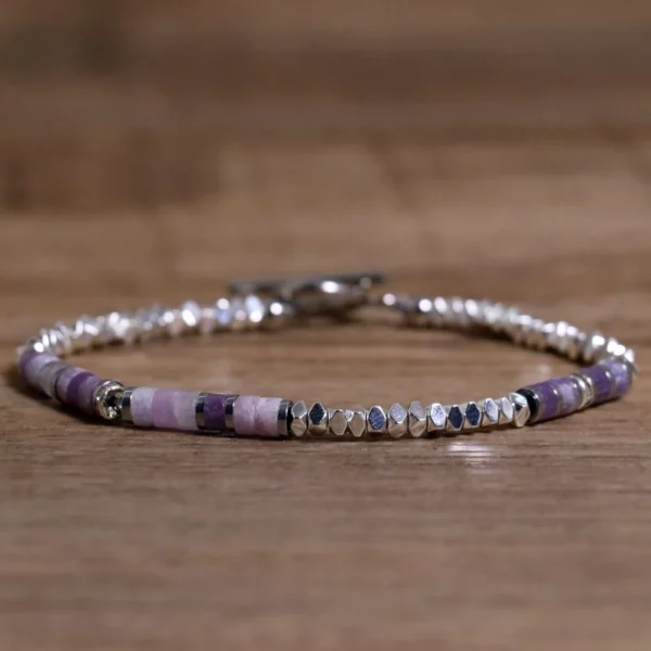 Sleek Hematite & Stainless Steel Bracelet