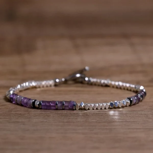 Sleek Hematite & Stainless Steel Bracelet