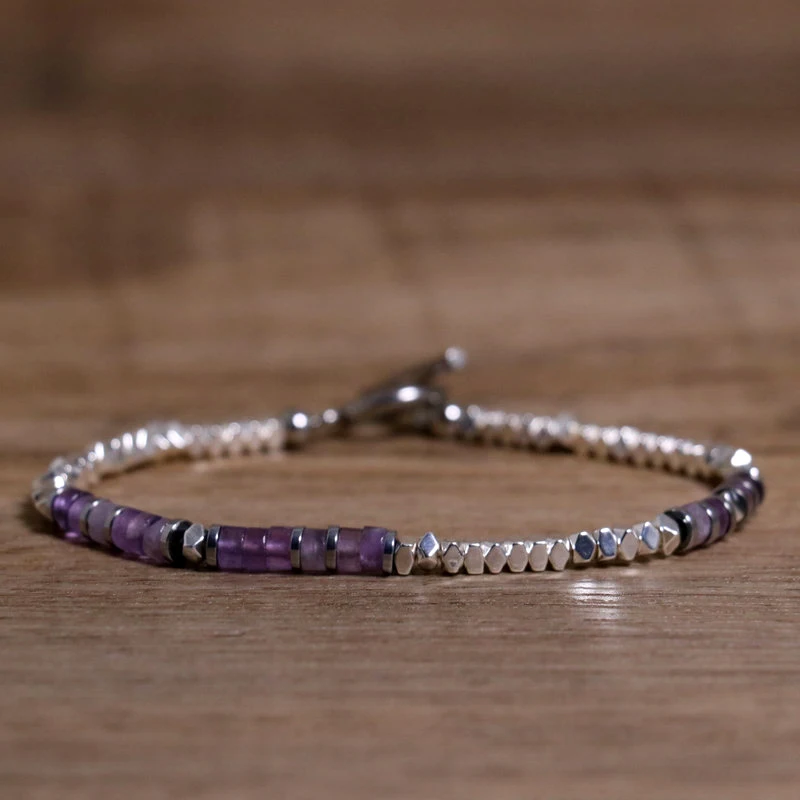 Sleek Hematite & Stainless Steel Bracelet - Image 11