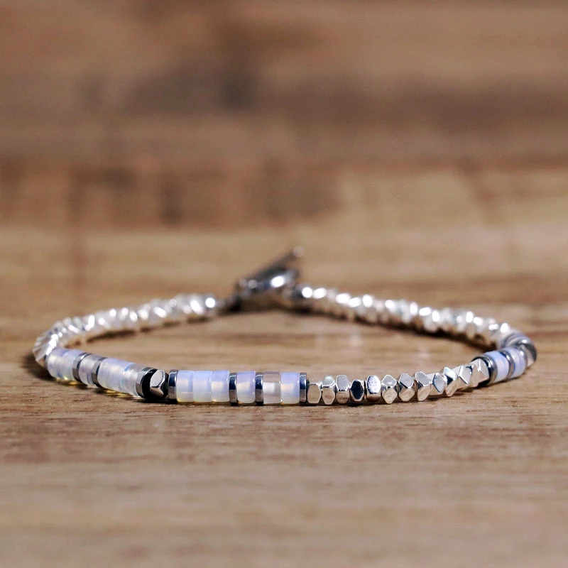 Sleek Hematite & Stainless Steel Bracelet - Image 16