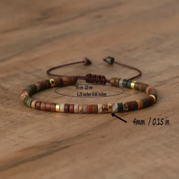 Natural Picasso Jasper Bracelet, Adjustable Fit