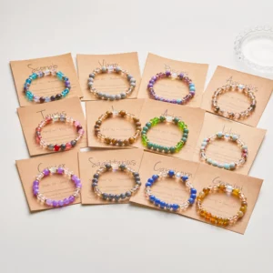 12 Constellation Crystal Beaded Bracelets for Women Men Natural Stone Handmade Cancer Virgo Leo Bangle Energy Friendship Jewelry - Image 2