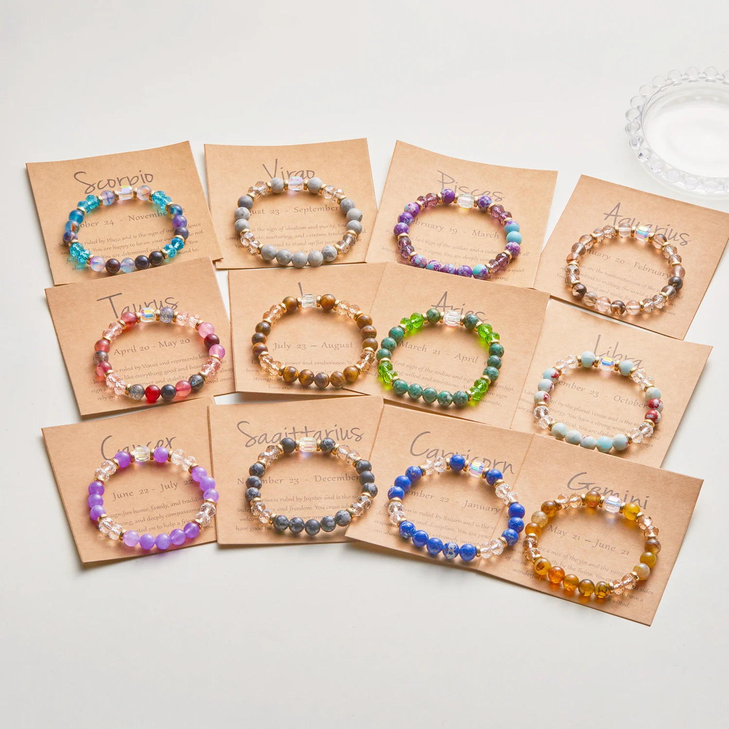 12 Constellation Crystal Beaded Bracelets for Women Men Natural Stone Handmade Cancer Virgo Leo Bangle Energy Friendship Jewelry - Image 2