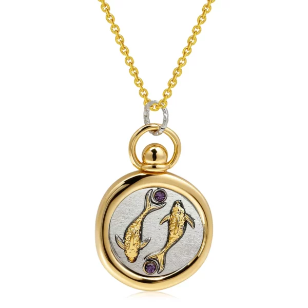 12 Zodiac Sign Necklace Creative Tarot Card Round Pendant Necklace Unisex Jewelry for Men and Women Holiday Commemorative Gift