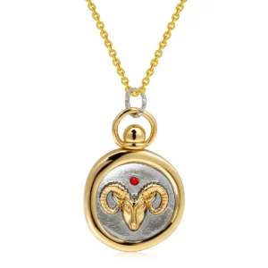 12 Zodiac Sign Necklace Creative Tarot Card Round Pendant Necklace Unisex Jewelry for Men and Women Holiday Commemorative Gift - Image 13