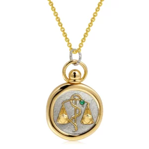 12 Zodiac Sign Necklace Creative Tarot Card Round Pendant Necklace Unisex Jewelry for Men and Women Holiday Commemorative Gift - Image 12