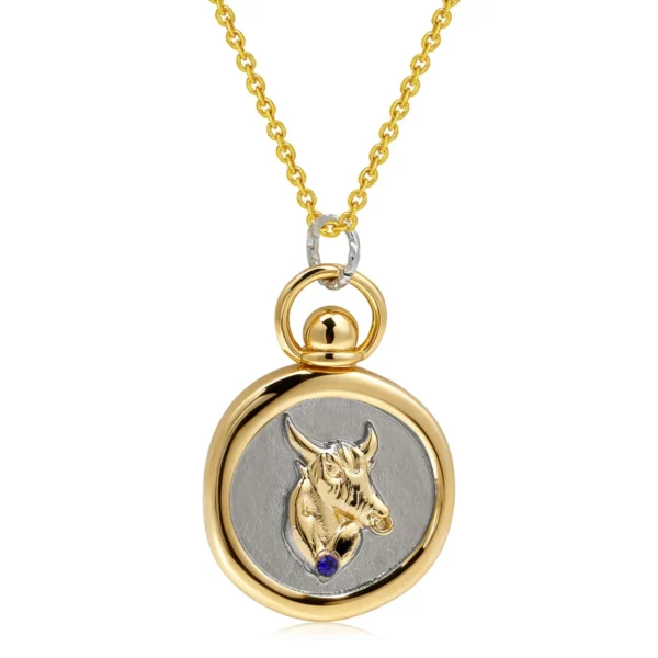 12 Zodiac Sign Necklace Creative Tarot Card Round Pendant Necklace Unisex Jewelry for Men and Women Holiday Commemorative Gift