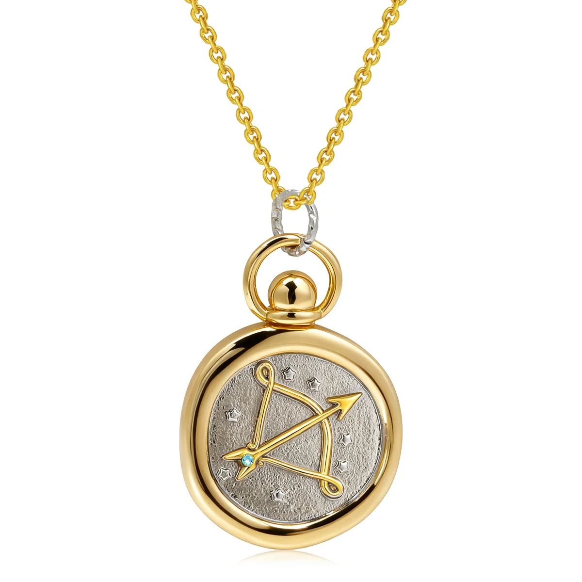 12 Zodiac Sign Necklace Creative Tarot Card Round Pendant Necklace Unisex Jewelry for Men and Women Holiday Commemorative Gift - Image 8