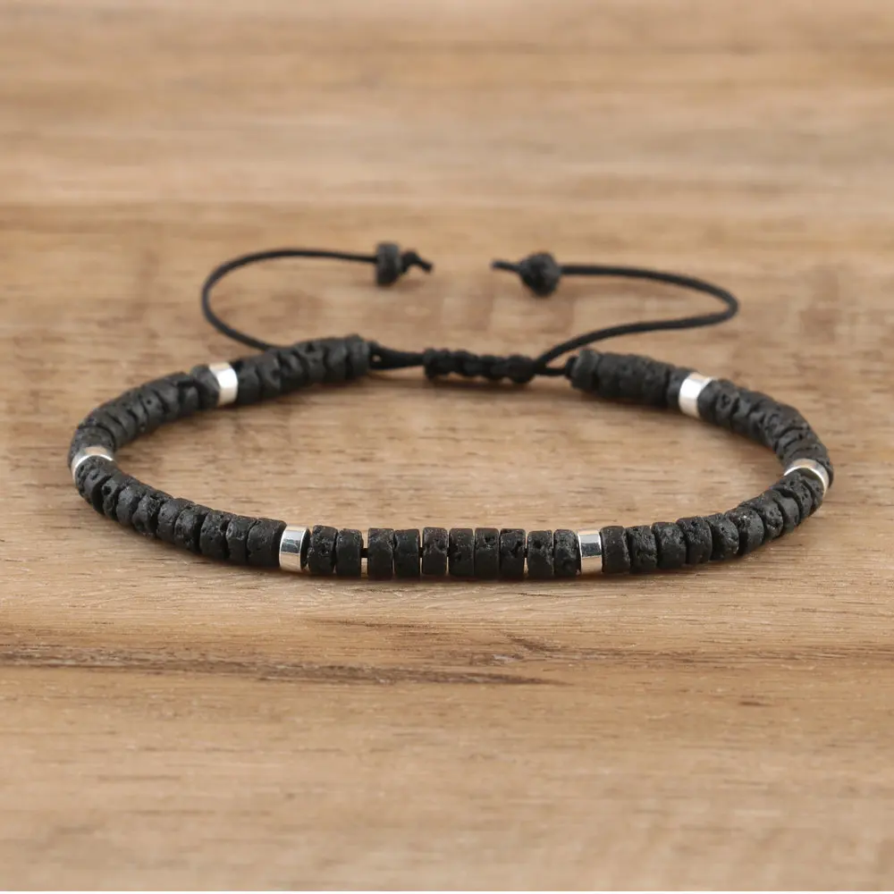 Natural Blue Emperor Stone Beaded Bracelet, Adjustable Fit - Image 41