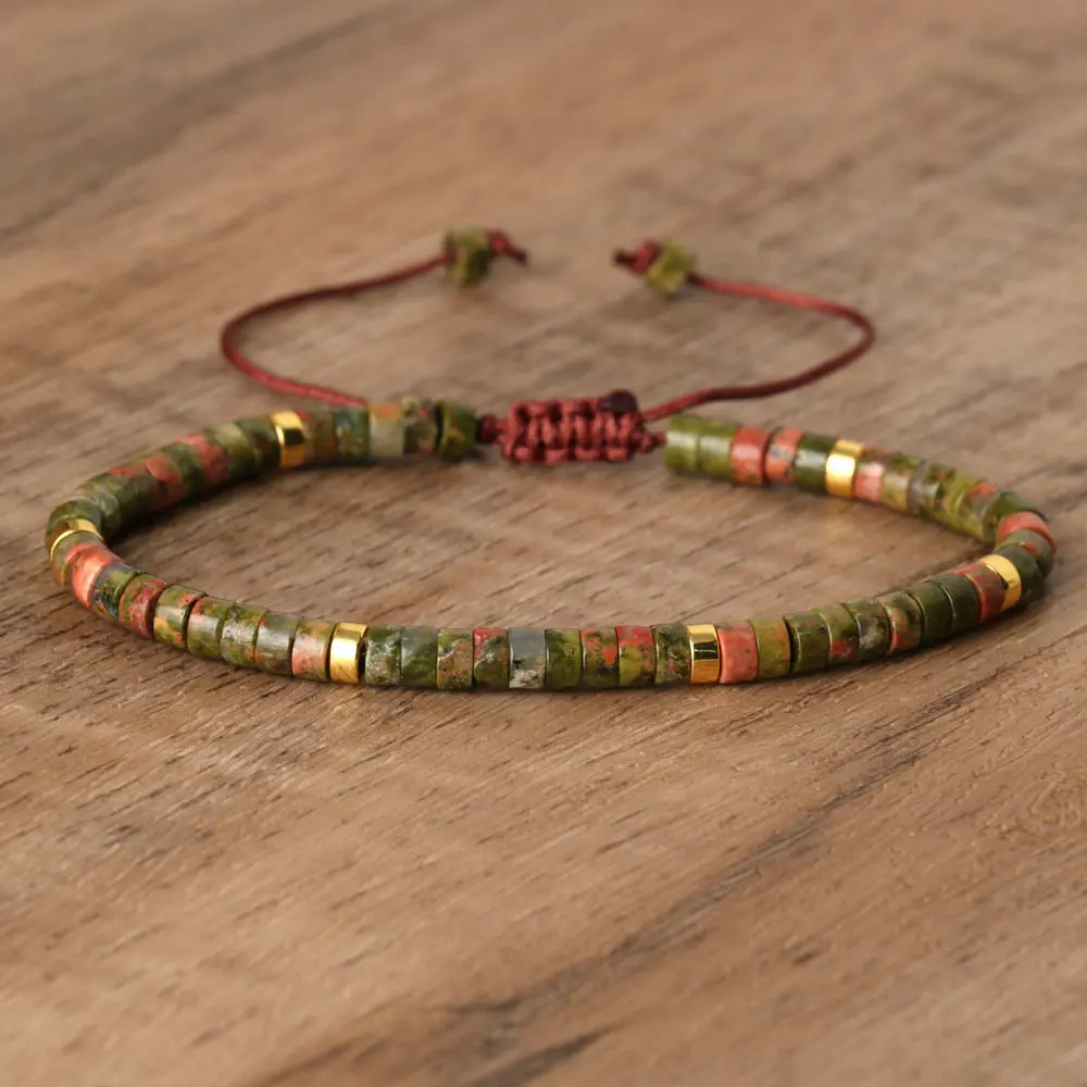 Natural Blue Emperor Stone Beaded Bracelet, Adjustable Fit - Image 38