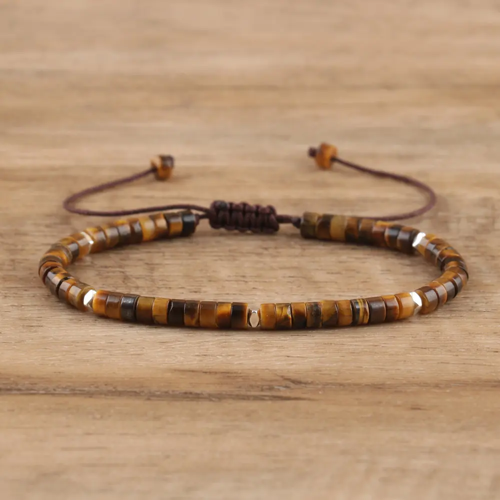 Natural Blue Emperor Stone Beaded Bracelet, Adjustable Fit - Image 37