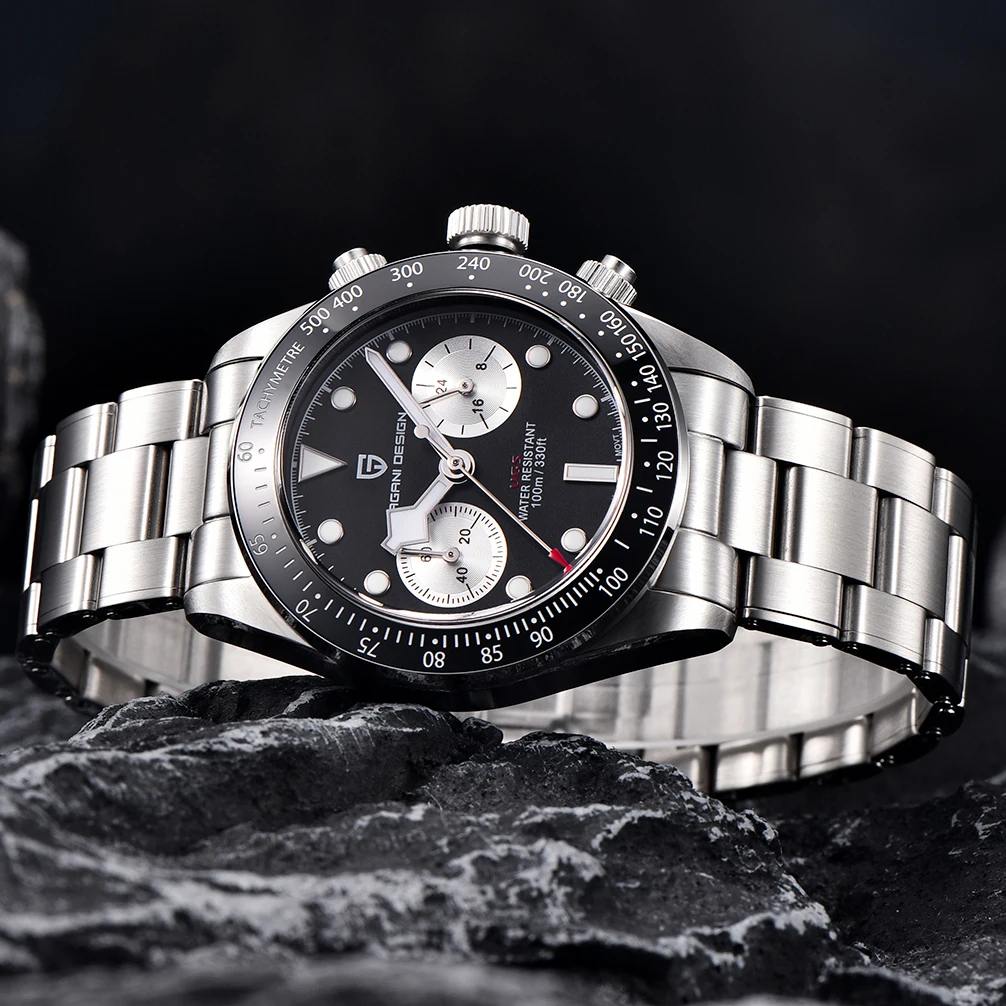 Pagani Design Panda Dial Chronograph Watch for Men - Image 3