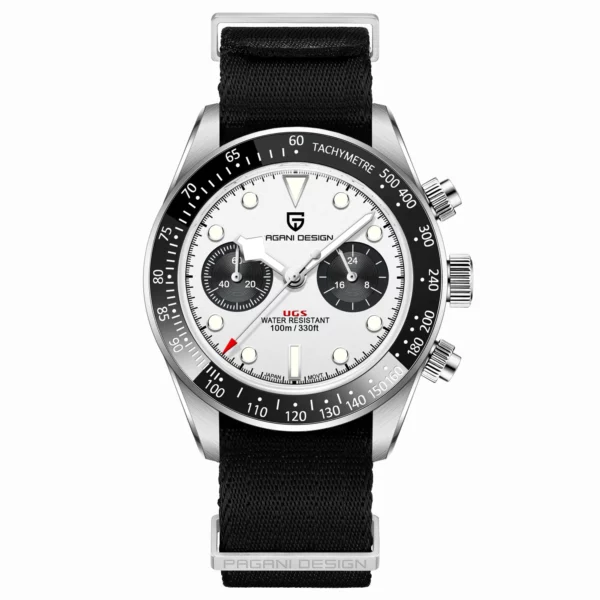 Pagani Design Panda Dial Chronograph Watch for Men