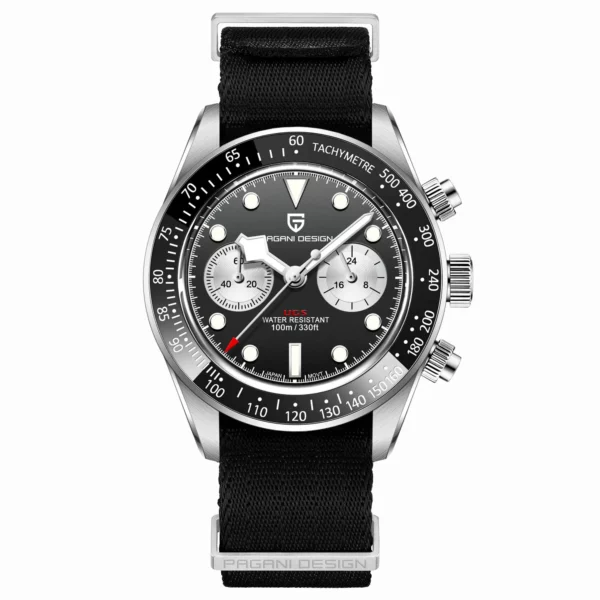 Pagani Design Panda Dial Chronograph Watch for Men