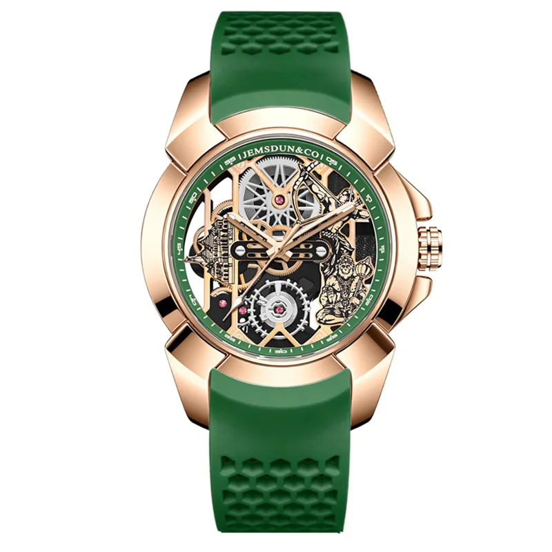 3D Skeleton orange Dial Luxury Quartz Watch for Men - Image 10