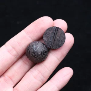 Beaded Bracelet Ebony Feng Shui Zen Amulet 20 MM Beaded Necklace Bracelet Men's Good Luck Gift - Image 4