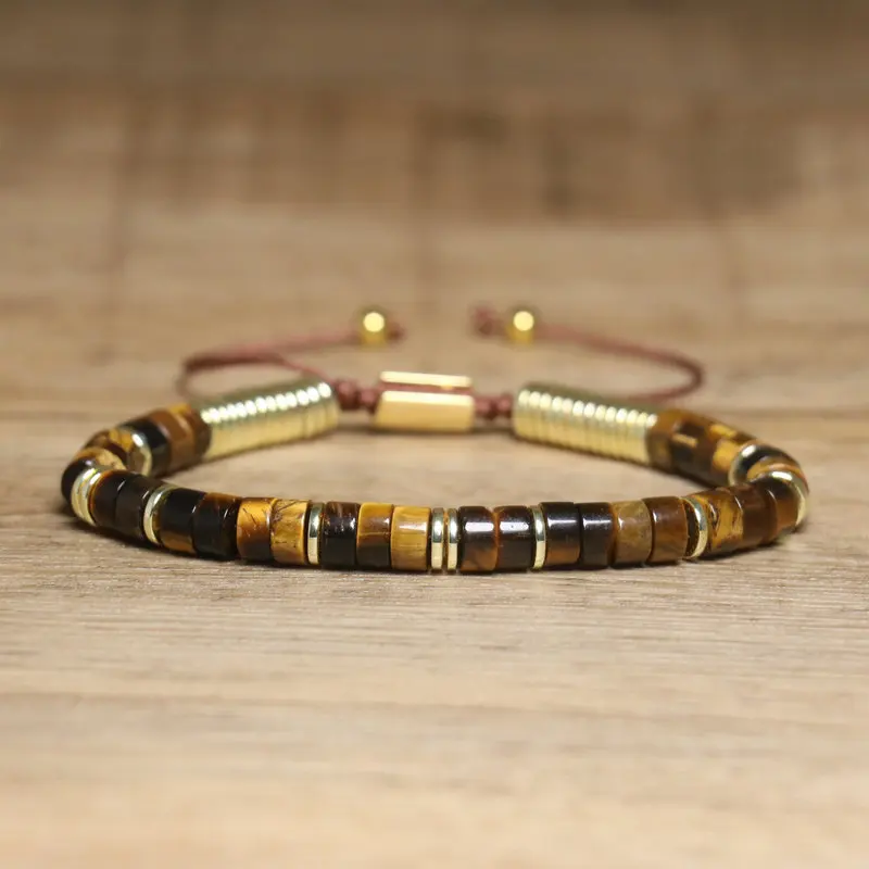 Boho Stone Bracelet Bundle, Tiger Eye & Smoky Quartz - Image 5