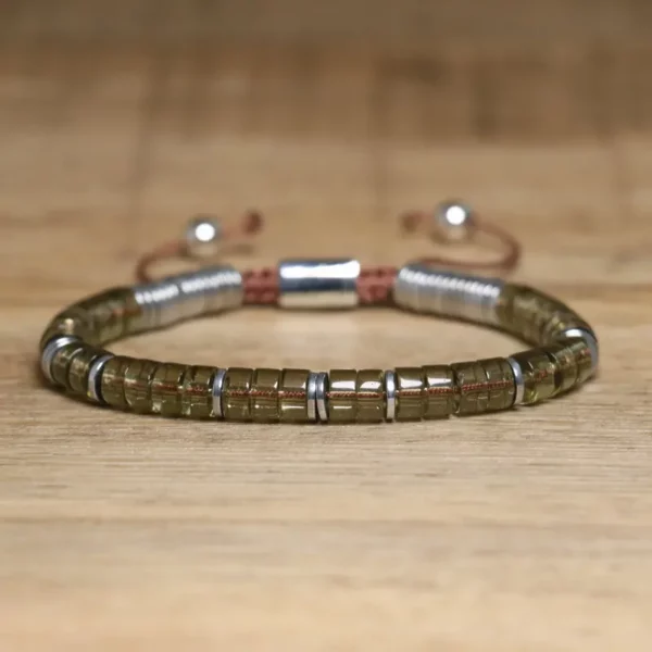 Boho Stone Bracelet Bundle, Tiger Eye & Smoky Quartz
