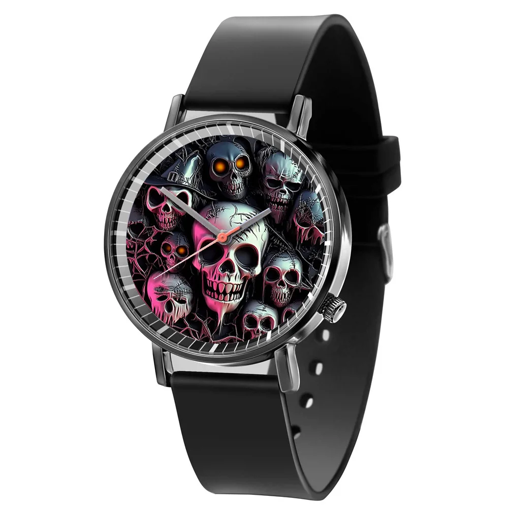 Boy's Watch Halloween Fashion Skull Quartz Watch Men's Bracelet Watch Reloj V168 - Image 7