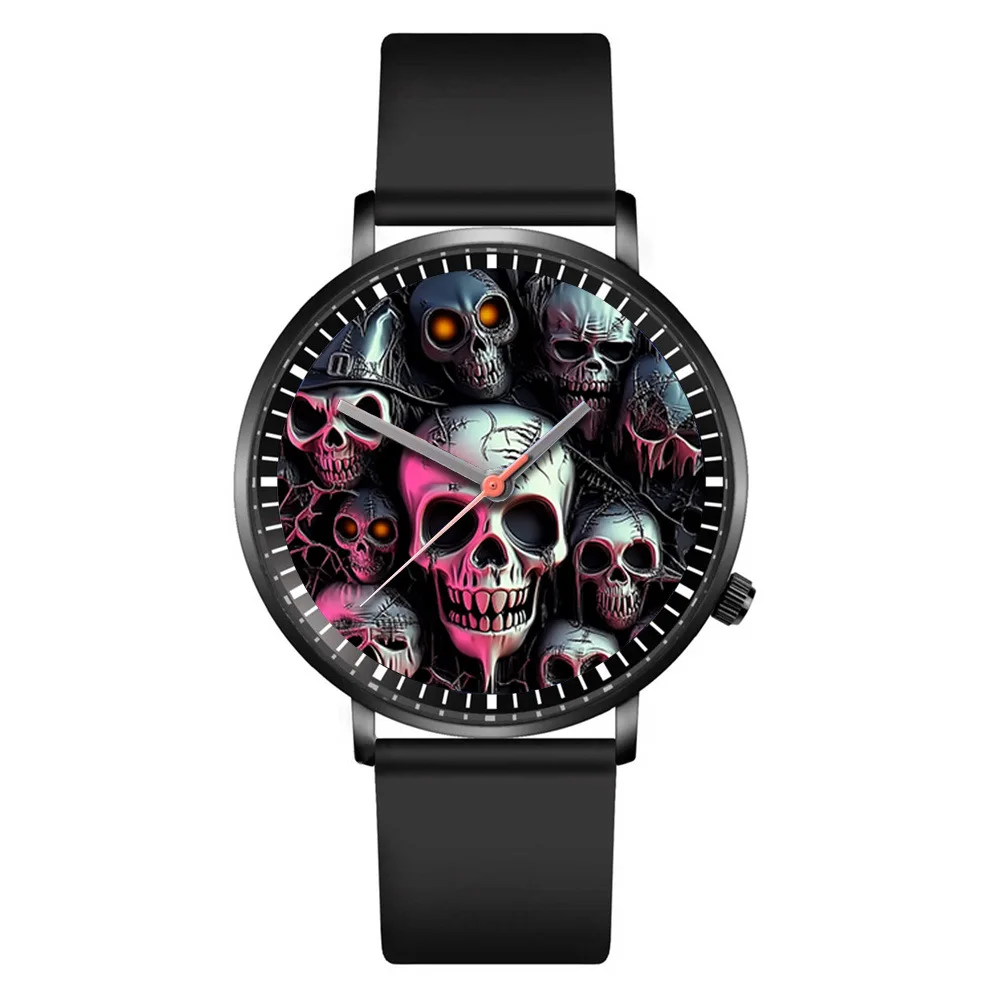 Boy's Watch Halloween Fashion Skull Quartz Watch Men's Bracelet Watch Reloj V168 - Image 6