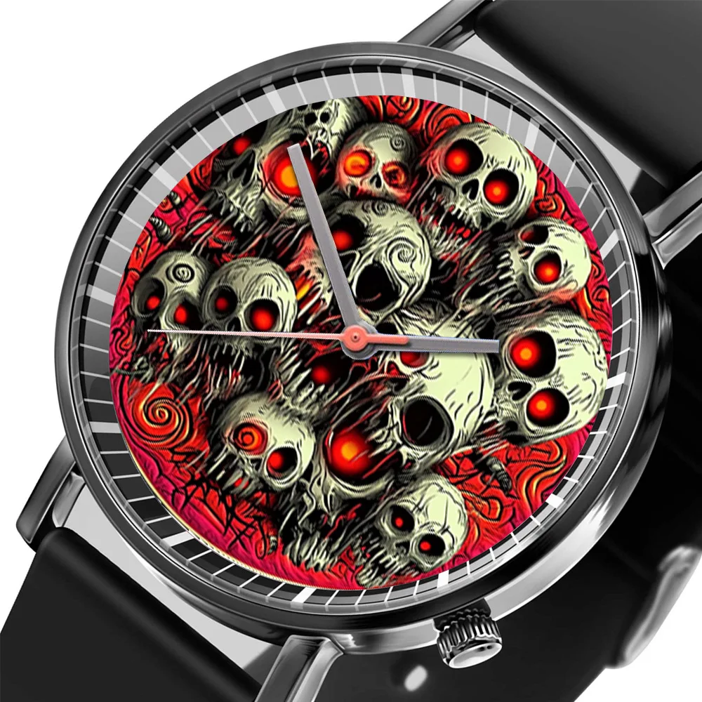 Boy's Watch Halloween Fashion Skull Quartz Watch Men's Bracelet Watch Reloj V168 - Image 1