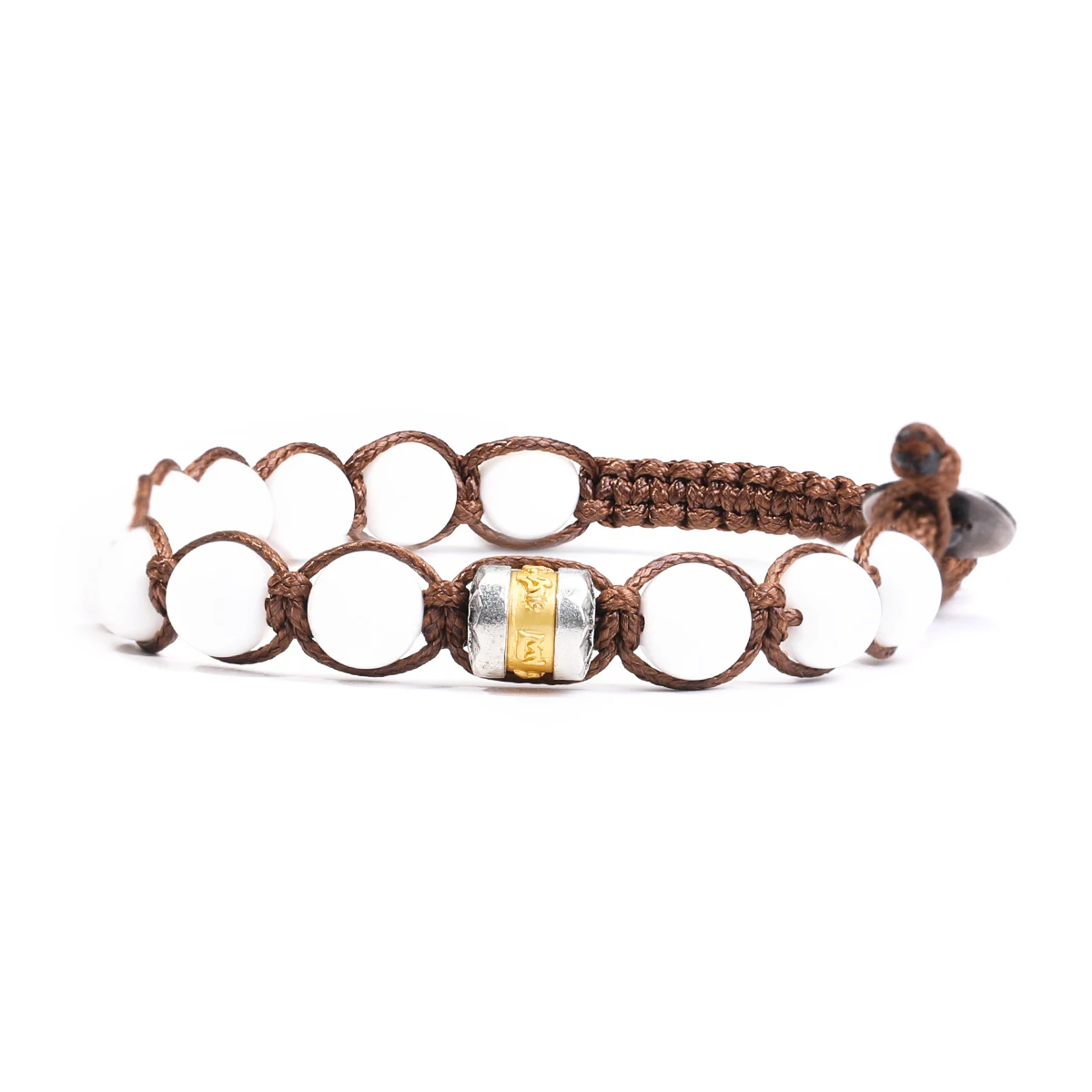 Classic Men's Bracelet With 8mm Natural Stone Round Bead Handcrafted Adjustable Tibetan Buddhist Scripture Bracelet Jewelry Gift - Image 8