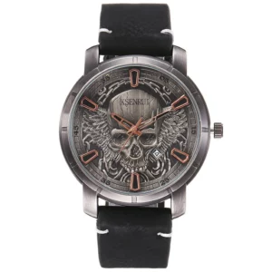 Cool Mens Watch Skull Face Design Fashion Steel Leather Strap Retro Quartz Watch Men Male Clock Reloj Hombre Gifts Drop Shipping - Image 17