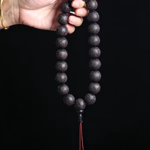 Genuine Natural Black Wooden Beads Tibetan Buddhist Tools 12 Beads Prayer Bracelet Beaded Men's Bracelet - Image 6