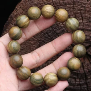 Genuine SandalWood Beaded 15mm Buddhist Bracelet Rosary Yoga Bracelet Ladies And Men's Unisex (SandalWood) Elastic Bracelet - Image 6