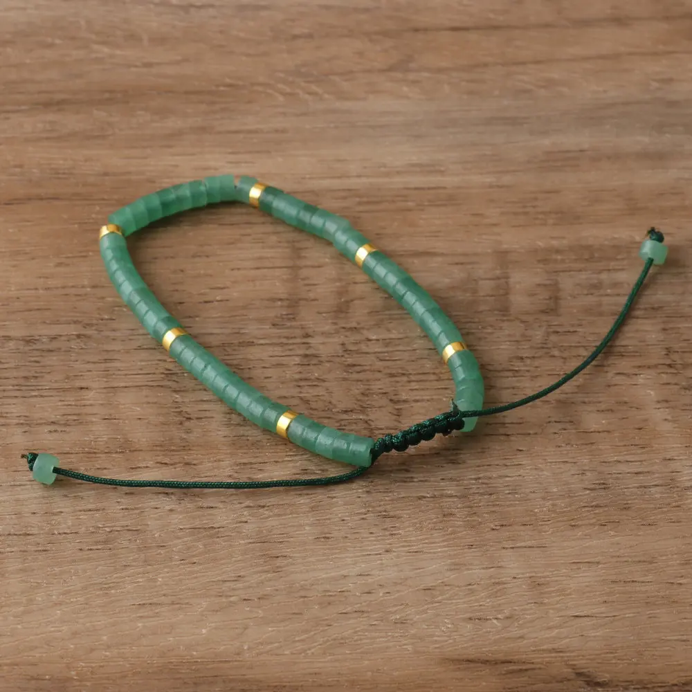 Green Aventurine Gemstone Bead Bracelet - Image 4