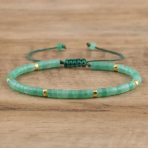 Green Aventurine Gemstone Bead Bracelet