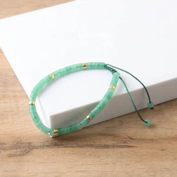 Green Aventurine Gemstone Bead Bracelet
