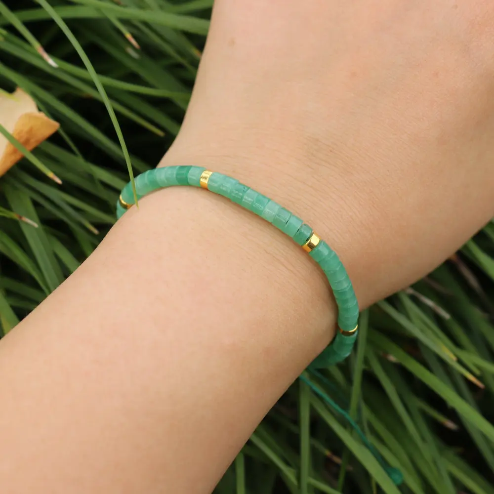 Green Aventurine Gemstone Bead Bracelet - Image 6