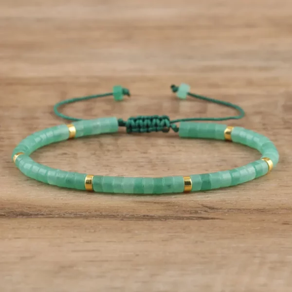 Green Aventurine Gemstone Bead Bracelet