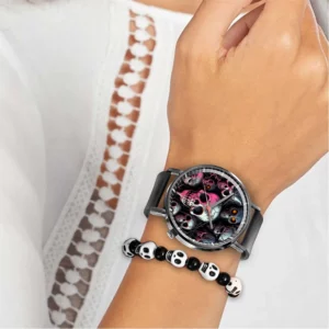 Hot Halloween Simple Skull Design Men And Women Quartz Watches Casual Black Silicone Clock Gift Watch - Image 6