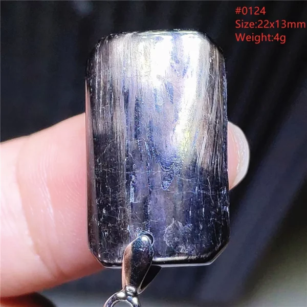 Natural Black Hypersthene Flash Egypt Pendant Women Gold Hypersthene Necklace Fashion Obsidian Pendant AAAAAAA