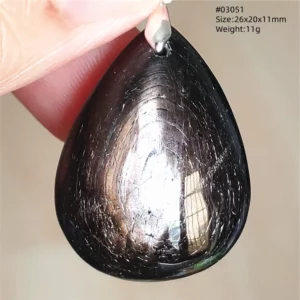 Natural Black Hypersthene Flash Egypt Pendant Women Gold Hypersthene Necklace Fashion Obsidian Pendant AAAAAAA - Image 38