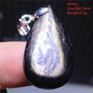 Natural Black Hypersthene Flash Egypt Pendant Women Gold Hypersthene Necklace Fashion Obsidian Pendant AAAAAAA - Image 54