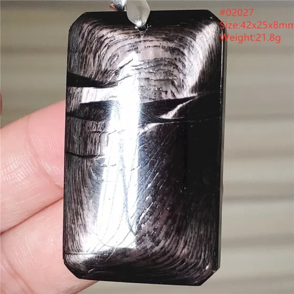 Natural Black Hypersthene Flash Egypt Pendant Women Gold Hypersthene Necklace Fashion Obsidian Pendant AAAAAAA
