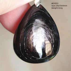 Natural Black Hypersthene Flash Egypt Pendant Women Gold Hypersthene Necklace Fashion Obsidian Pendant AAAAAAA - Image 36