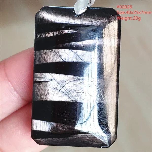 Natural Black Hypersthene Flash Egypt Pendant Women Gold Hypersthene Necklace Fashion Obsidian Pendant AAAAAAA
