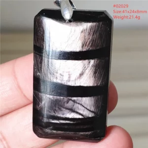 Natural Black Hypersthene Flash Egypt Pendant Women Gold Hypersthene Necklace Fashion Obsidian Pendant AAAAAAA - Image 20