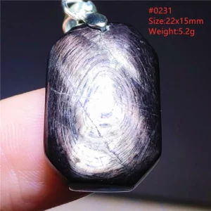 Natural Black Hypersthene Flash Egypt Pendant Women Gold Hypersthene Necklace Fashion Obsidian Pendant AAAAAAA - Image 8