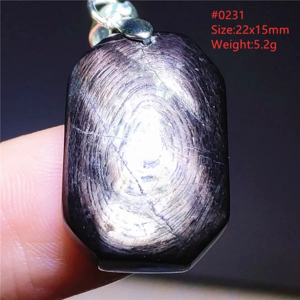 Natural Black Hypersthene Flash Egypt Pendant Women Gold Hypersthene Necklace Fashion Obsidian Pendant AAAAAAA